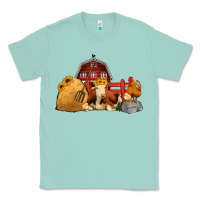 Seafoam Red Barn Farm Animals Classic Tee - Jasminsmagicworld