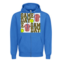 True Royal softball uniform game day seamless pattern Zipper Hoodie - BundleAndBundleShop