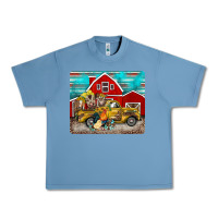 Pebble Blue western truck farm animals mousepad Urban Heavy Tee - BarkalooDesign
