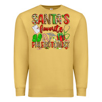 Antique Gold Santa's Favorite Phlebotomist Premium Sweatshirt - texasbilliewilder