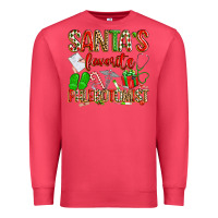 Cardinal Santa's Favorite Phlebotomist Premium Sweatshirt - texasbilliewilder