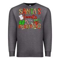 Charcoal Heather Santa's Favorite Phlebotomist Premium Sweatshirt - texasbilliewilder