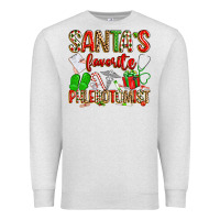 Oatmeal Heather Santa's Favorite Phlebotomist Premium Sweatshirt - texasbilliewilder
