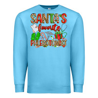 Ocean Blue Santa's Favorite Phlebotomist Premium Sweatshirt - texasbilliewilder