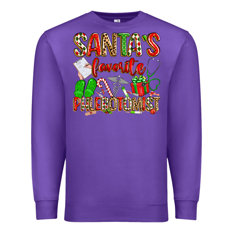Santa's Favorite Phlebotomist Premium Sweatshirt by texasbilliewilder | Teevron