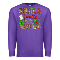 Purple Santa's Favorite Phlebotomist Premium Sweatshirt - texasbilliewilder
