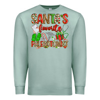 Seafoam Santa's Favorite Phlebotomist Premium Sweatshirt - texasbilliewilder