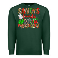 Sports Green Santa's Favorite Phlebotomist Premium Sweatshirt - texasbilliewilder