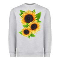 Heather Grey treetops sunflower Heavyweight Sweatshirt - LillyAllenDesigns