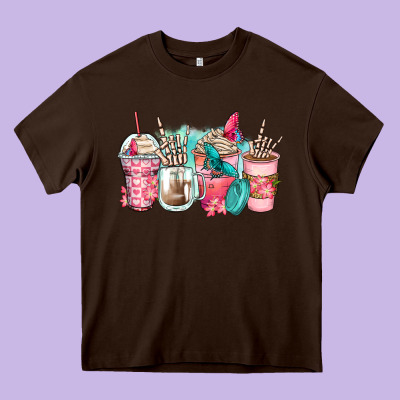 Rock Hand Coffee Cups Heavy Core Tee Designed By Zillion Design Studio