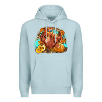 Blue Mist Turkey pumpkins Premium Hoodie - NancyCooperArtShop