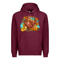 Burgundy Turkey pumpkins Premium Hoodie - NancyCooperArtShop