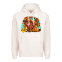 Pale Pink Turkey pumpkins Premium Hoodie - NancyCooperArtShop