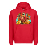 Red Turkey pumpkins Premium Hoodie - NancyCooperArtShop