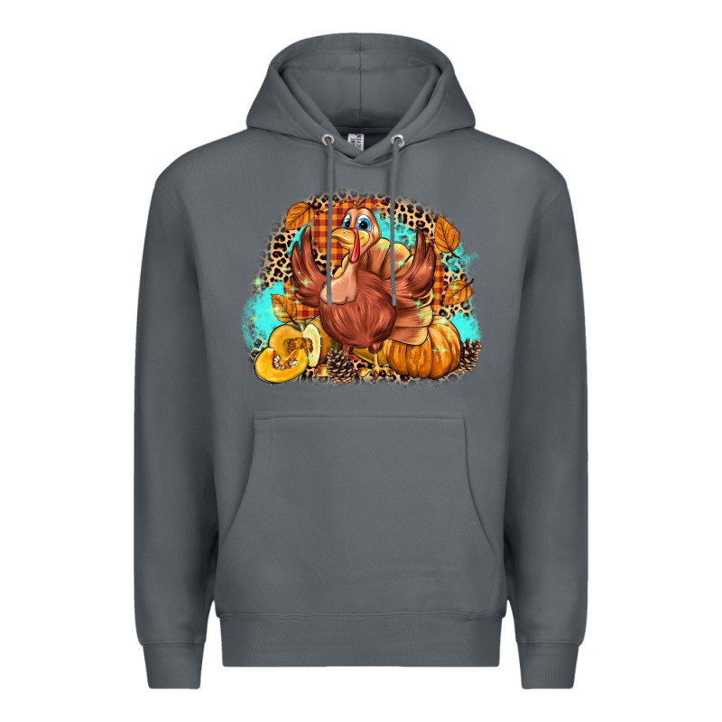 Turkey Pumpkins Premium Hoodie by NancyCooperArtShop | Teevron