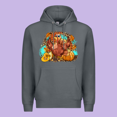 Turkey Pumpkins Premium Hoodie Designed By Nancycooperartshop