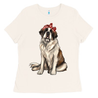 Bone st bernard with bandanna Ladies Tee - texasbilliewilder