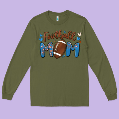 Football Mom Long Sleeve Tee Designed By Maliassmallbusiness