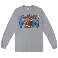 Heather Grey football mom Long Sleeve Tee - MaliasSmallBusiness