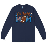 Navy football mom Long Sleeve Tee - MaliasSmallBusiness