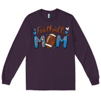 Plum football mom Long Sleeve Tee - MaliasSmallBusiness