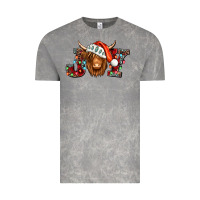 Cloud Rock joy christmas shaggy cow Vintage Tee - Jasminsmagicworld