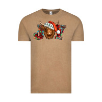 Joy Christmas Shaggy Cow Vintage Tee | Teevron