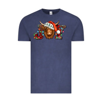 Vintage Denim joy christmas shaggy cow Vintage Tee - Jasminsmagicworld