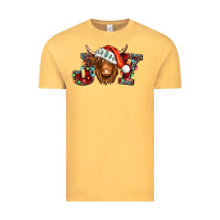 Vintage Mustard joy christmas shaggy cow Vintage Tee - Jasminsmagicworld