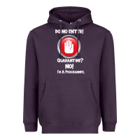 Plum I'm Not In Quarantine I'm A Programmer Heavyweight Hoodie - Bettercallsaul