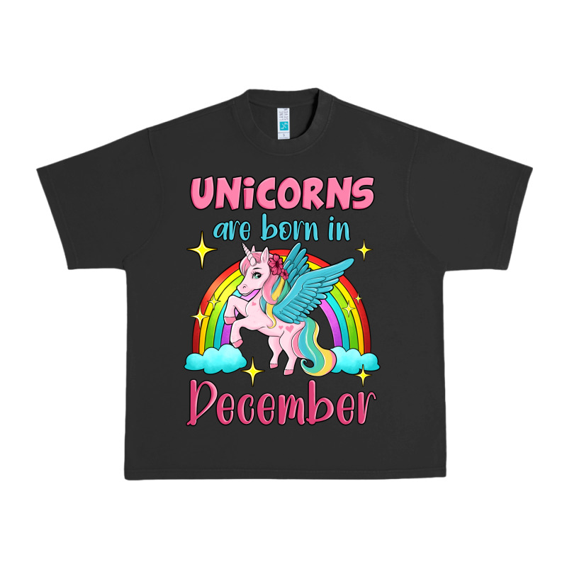 Unicorns Are Born In December Urban Heavy Tee by Jasminsmagicworld | Teevron