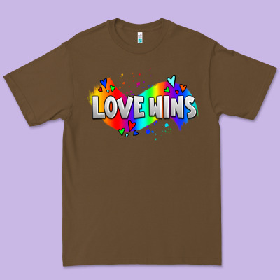 Love Wins Pride Lgbtq Premium Tee Designed By Adodesignshop