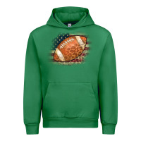 Emerald American Flag Football Leopard Urban Hoodie - CowCowDesign