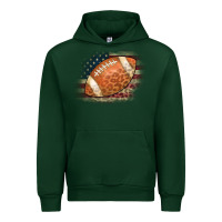 Forest Green American Flag Football Leopard Urban Hoodie - CowCowDesign