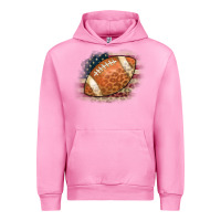 Fuchsia Pink American Flag Football Leopard Urban Hoodie - CowCowDesign