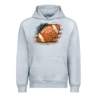 Heather Grey American Flag Football Leopard Urban Hoodie - CowCowDesign