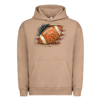 Pigment Burro American Flag Football Leopard Urban Hoodie - CowCowDesign