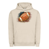 Pigment French Oak American Flag Football Leopard Urban Hoodie - CowCowDesign