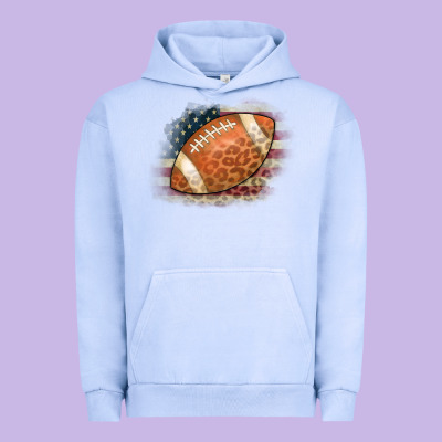 American Flag Football Leopard Urban Hoodie Designed By Cowcowdesign
