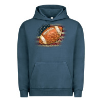 Pigment Midnight Navy American Flag Football Leopard Urban Hoodie - CowCowDesign