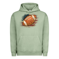 Pigment Oil Green American Flag Football Leopard Urban Hoodie - CowCowDesign
