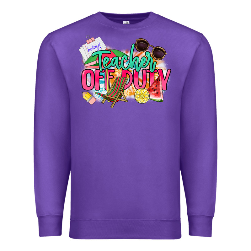 Teacher Off Duty Premium Sweatshirt by NancyCooperArtShop | Teevron