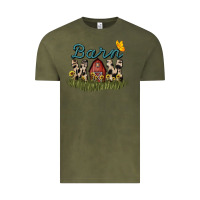 Vintage Olive barn mom sunflower Vintage Tee - NancyCooperArtShop