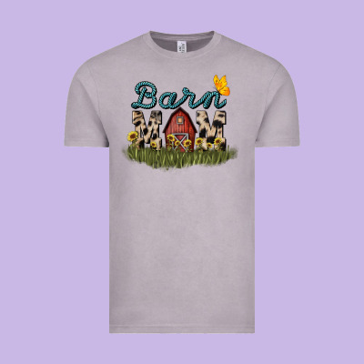 Barn Mom Sunflower Vintage Tee Designed By Nancycooperartshop