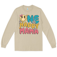 Mushroom one happy mama Long Sleeve Tee - MaliasSmallBusiness