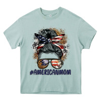 Arona americanmom messy bun Heavy Core Tee - BarkalooDesign