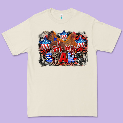Oh My Stars Chicken 4th Of July Premium Tee Designed By Cowgirlartshop
