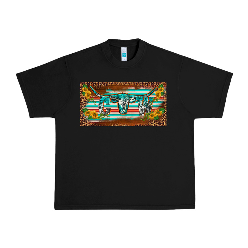 Western Howdy Cowgirl Leopard Serape   License Plate Template Urban Heavy Tee by BarkalooDesign | Teevron