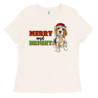 Bone merry and bright beagle Ladies Tee - RanaPortraitStore