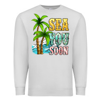 Dove Grey Sea you soon Premium Sweatshirt - NancyCooperArtShop
